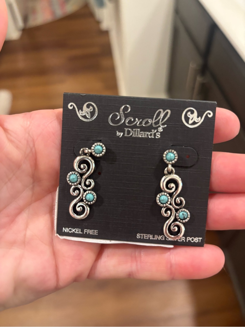 Sterling Silver Turquoise Drop Earrings